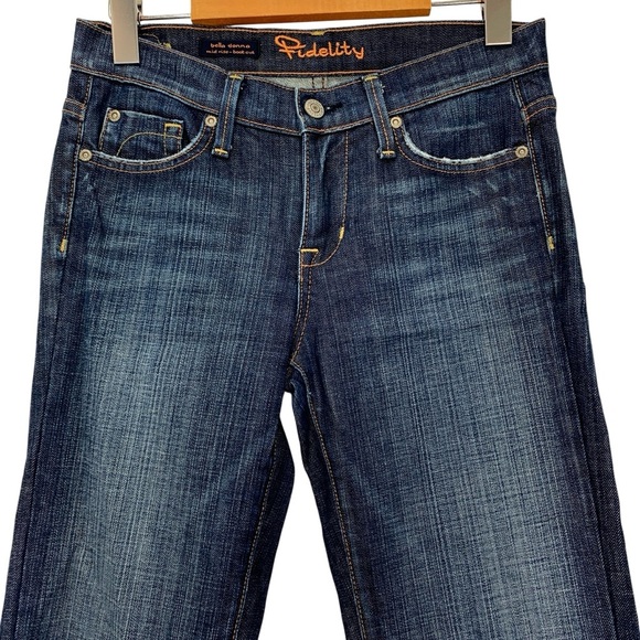 Fidelity Bella Donna Bootcut Jeans Womens 25 Blue Y2K Vintage USA/Japan Low Rise - Picture 2 of 7